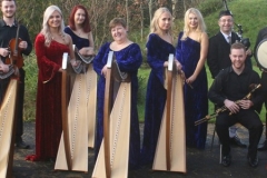 The Irish Harp Orchestr ready to play in Munich